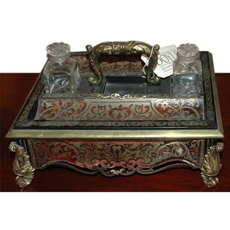 Boulle Style Brass and Faux