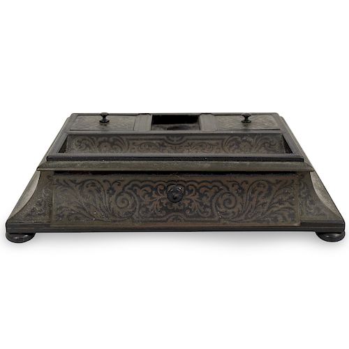 BOULLE STYLE EBONIZED WOOD