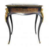 BOULLE VANITY TABLE, BRASS FIL