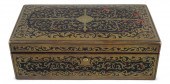 BOULLE WORK BOX, FITTED AS LEA