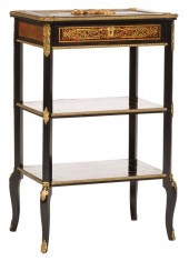 BOULLEWORK, EBONIZED, GILT BRO