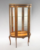 BOW FRONT VITRINE DISPLAY CABI