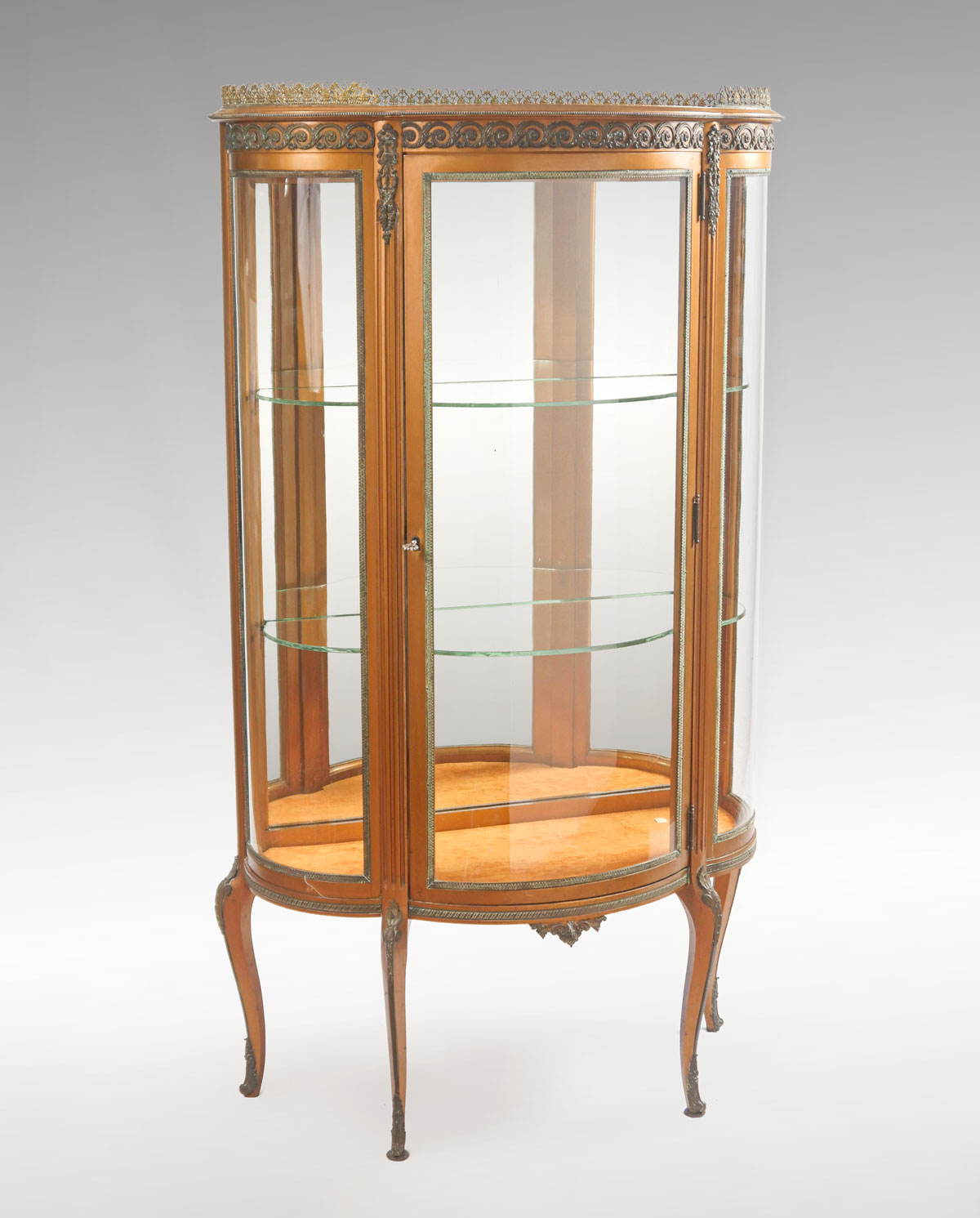 BOW FRONT VITRINE DISPLAY