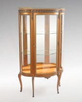 BOW FRONT VITRINE DISPLAY CABI