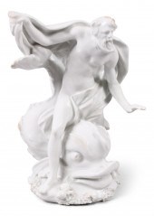 BOW PORCELAIN FIGURE OF NEPTUN