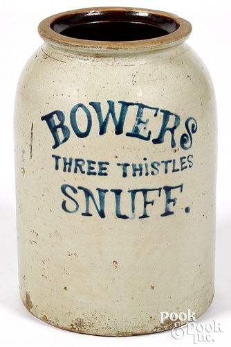 BOWERS SNUFF STONEWARE
