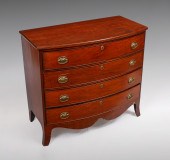 BOWFRONT 4-DRAWER CHEST: 4- dr