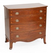 BOWFRONT CHEST MID-20TH CENTUR