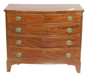BOWFRONT CHEST, NEW ENGLAND, L