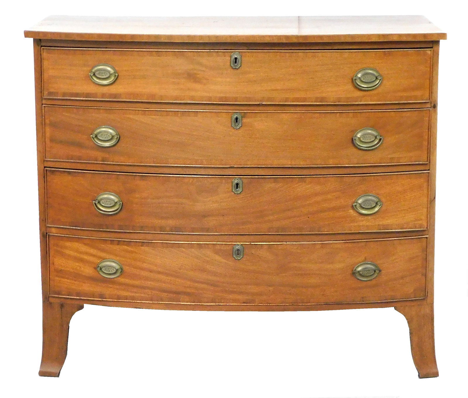 +BOWFRONT FOUR DRAWER CHEST,