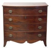 +BOWFRONT FOUR DRAWER CHEST, A