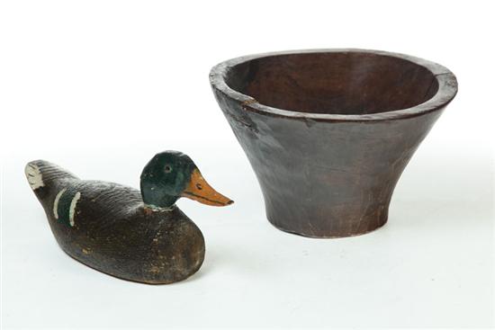 BOWL AND DECOY.  American 