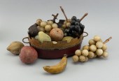 BOWL OF STONE FRUIT 19TH CENTU