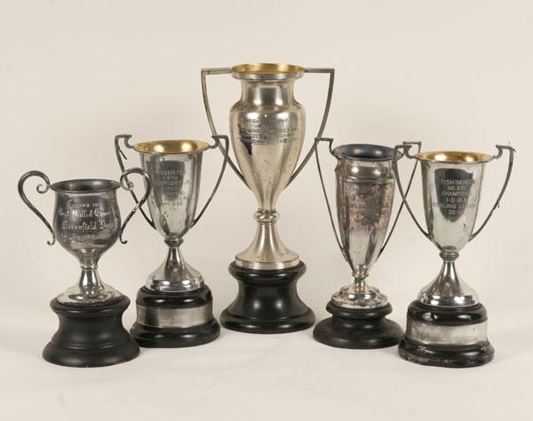 Bowling trophies; Red Men Lodge