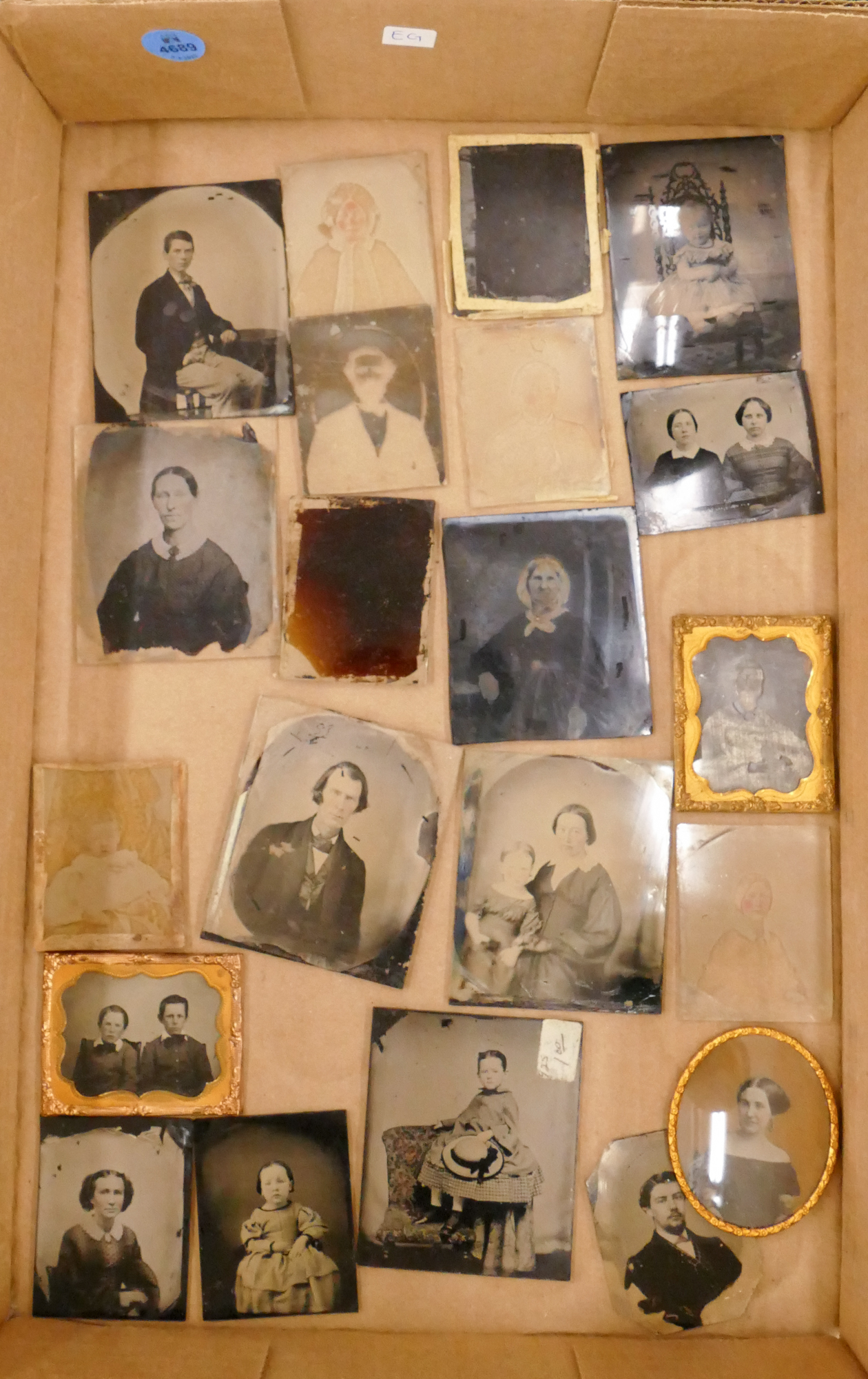Box 20pc Ambrotype Photographs