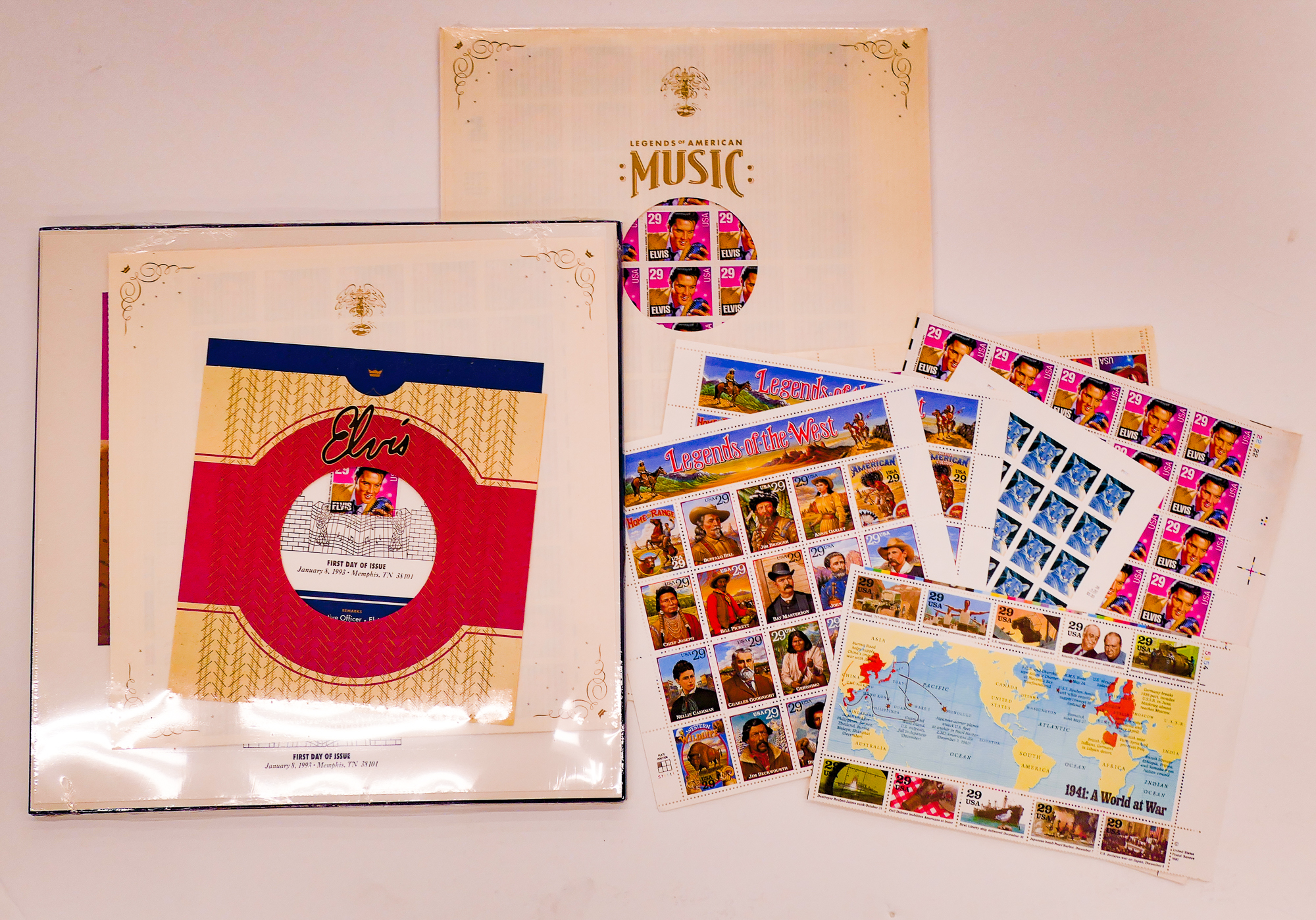 Box 29 Cent Elvis Collector Stamps-