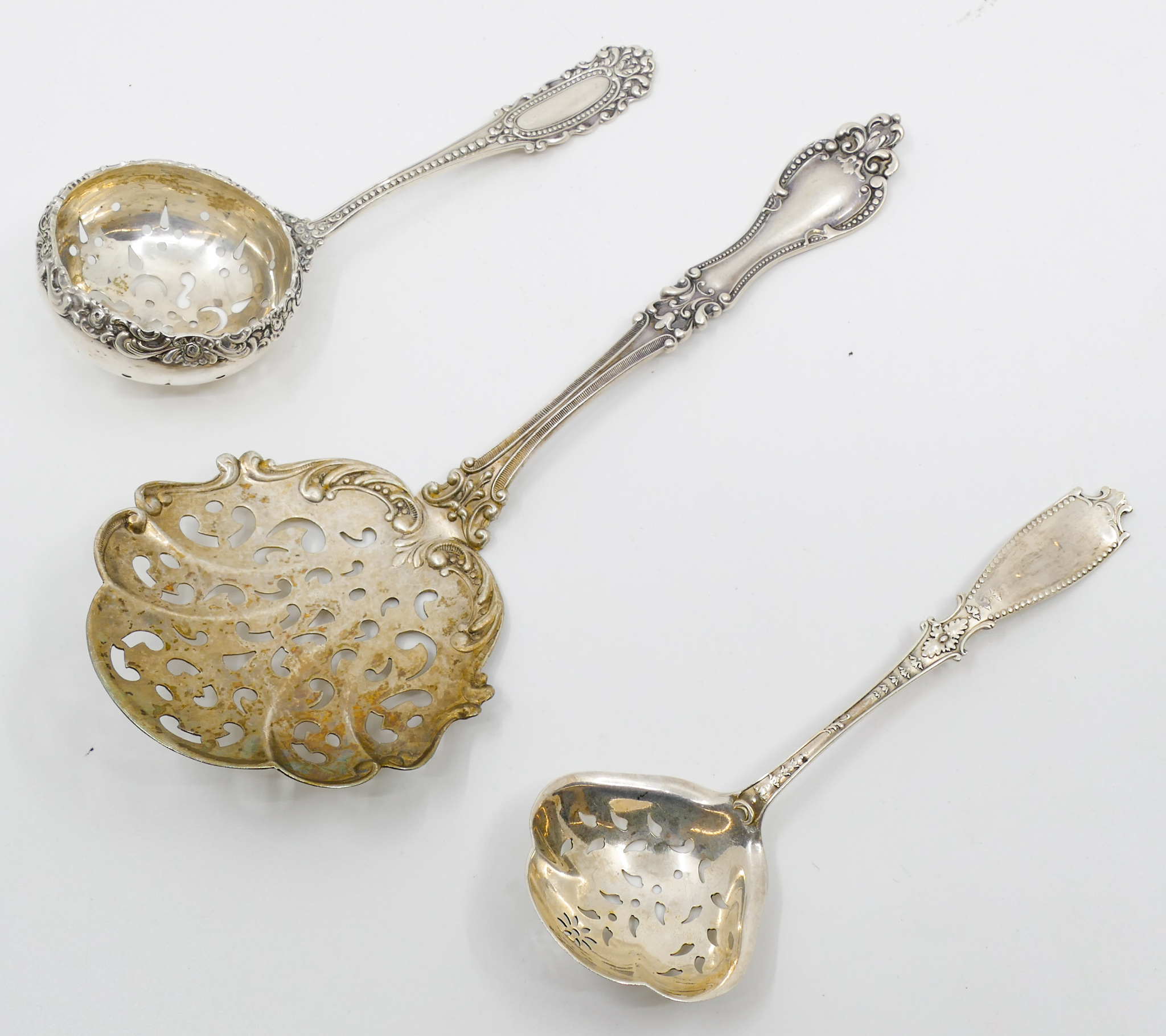 Box 3pc Ornate Sterling Serving