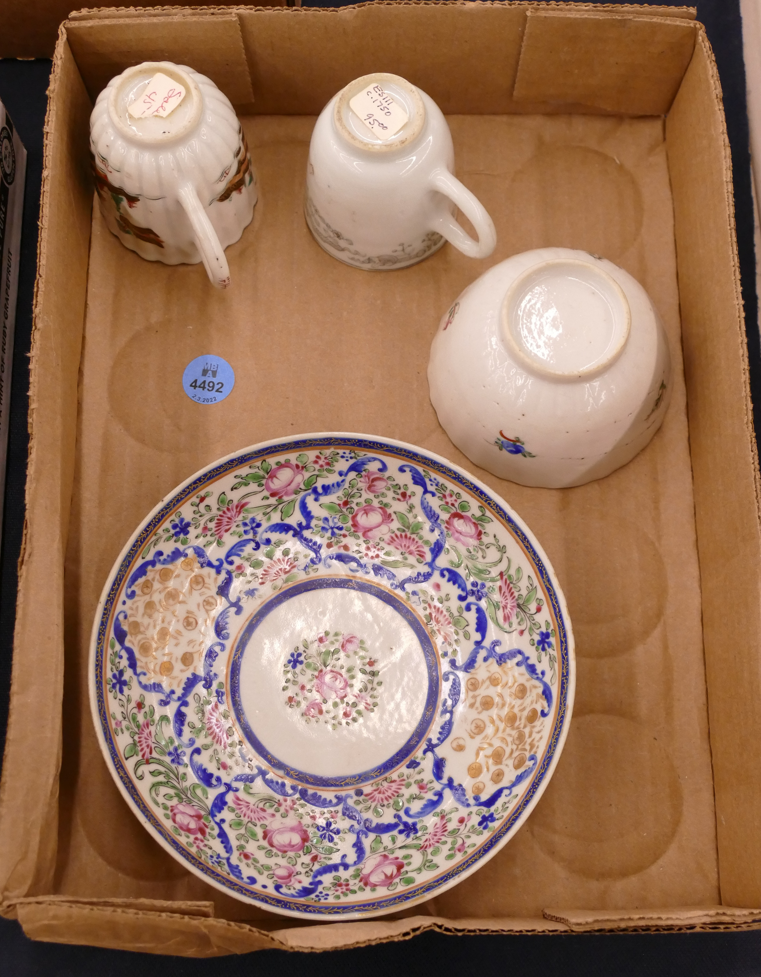 Box 4pc Chinese 18th Century Export