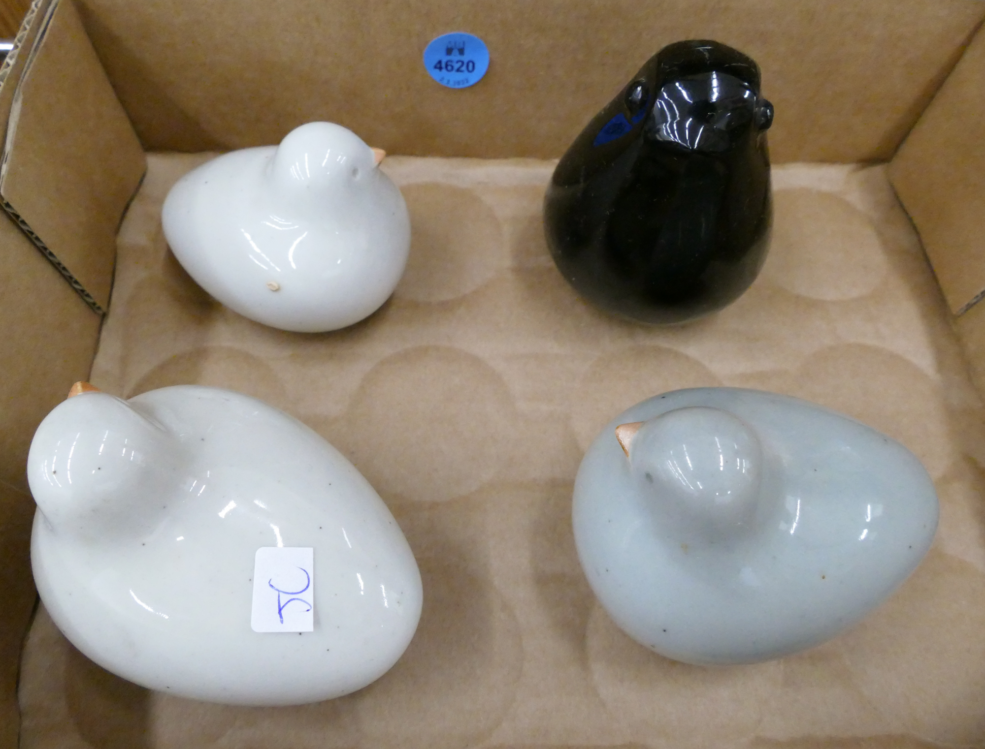 Box 4pc Midcentury Glass &