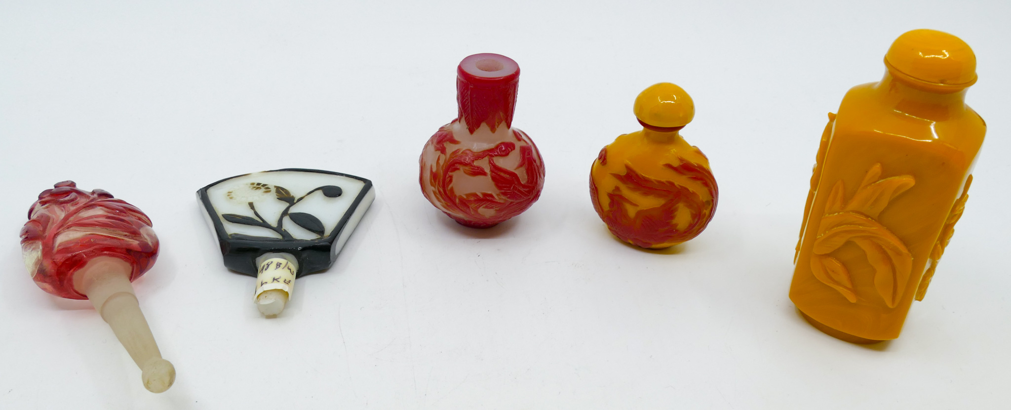 Box 5pc Chinese Peking Glass