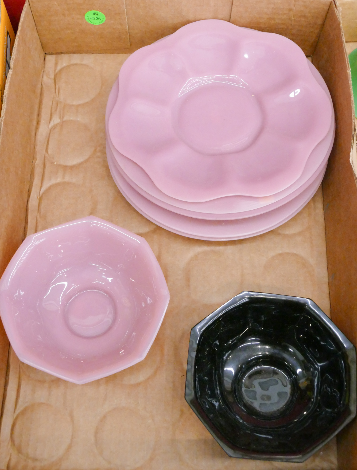 Box 7pc Old Chinese Peking Glass