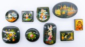 Box 9pc Russian Lacquered Fair