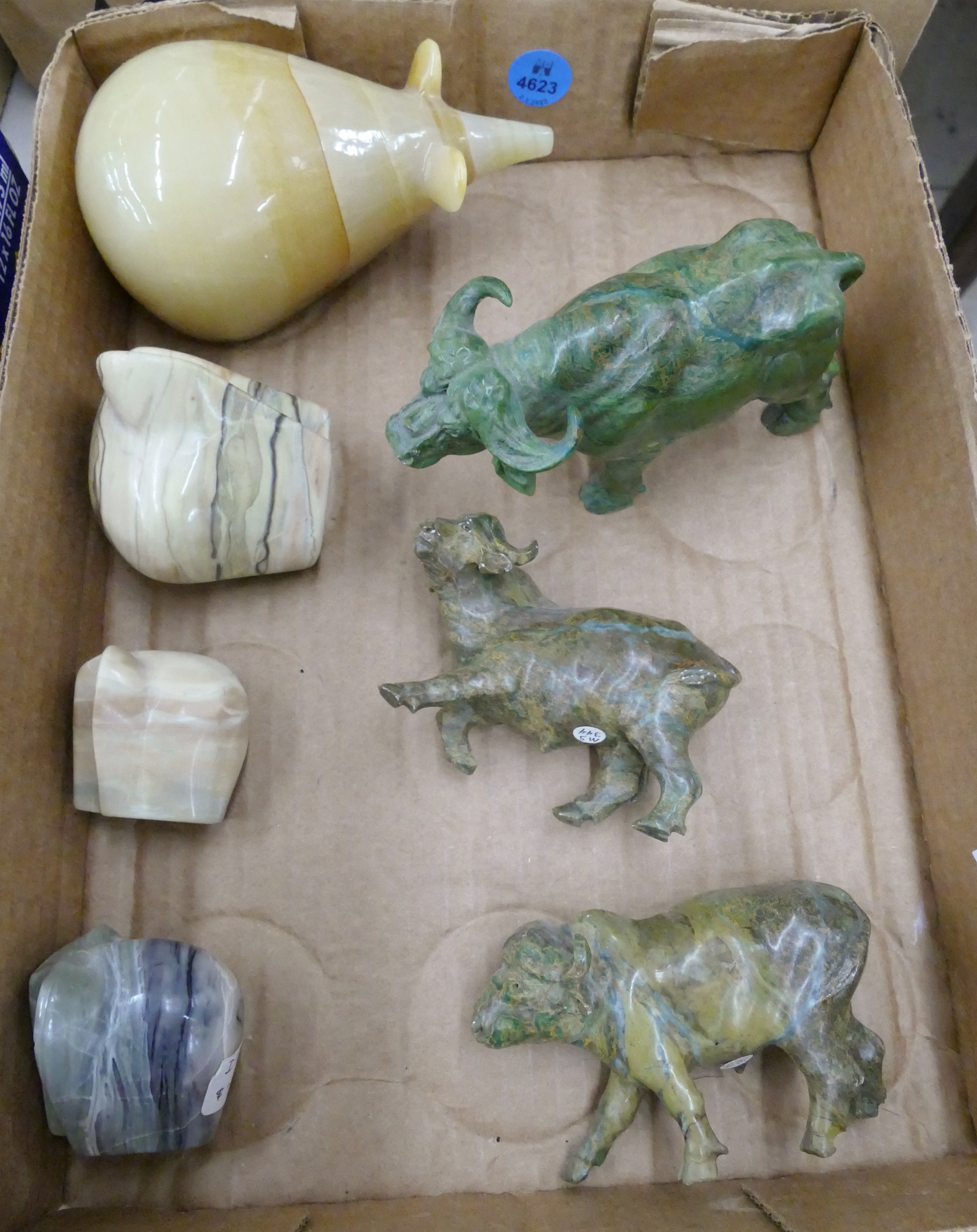 Box African Stone Carved