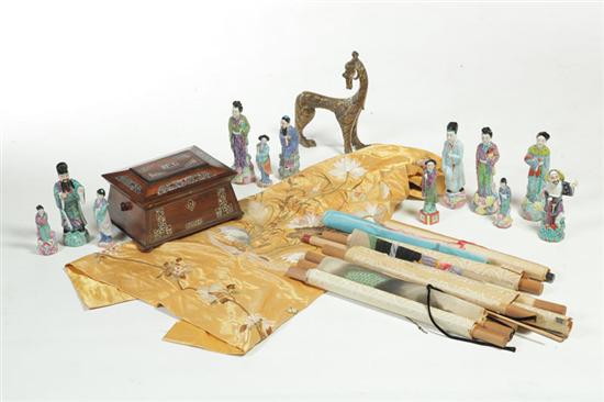 BOX AND ASIAN ITEMS.  Nineteenth
