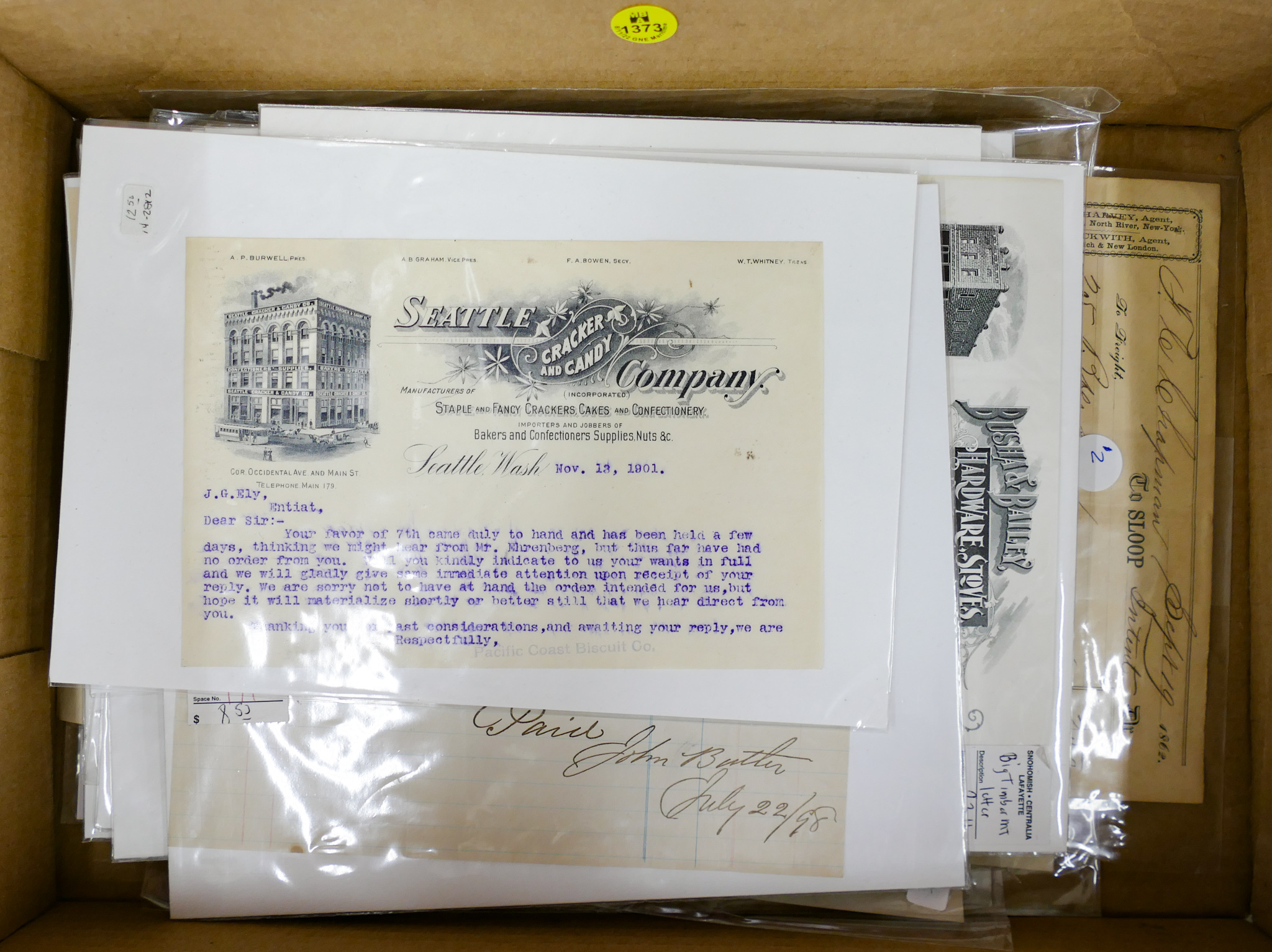 Box Antique Advertising Letters