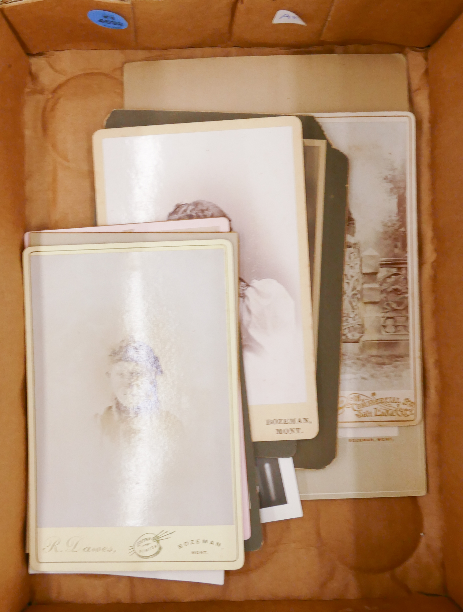 Box Antique Cabinet Cards Etc
