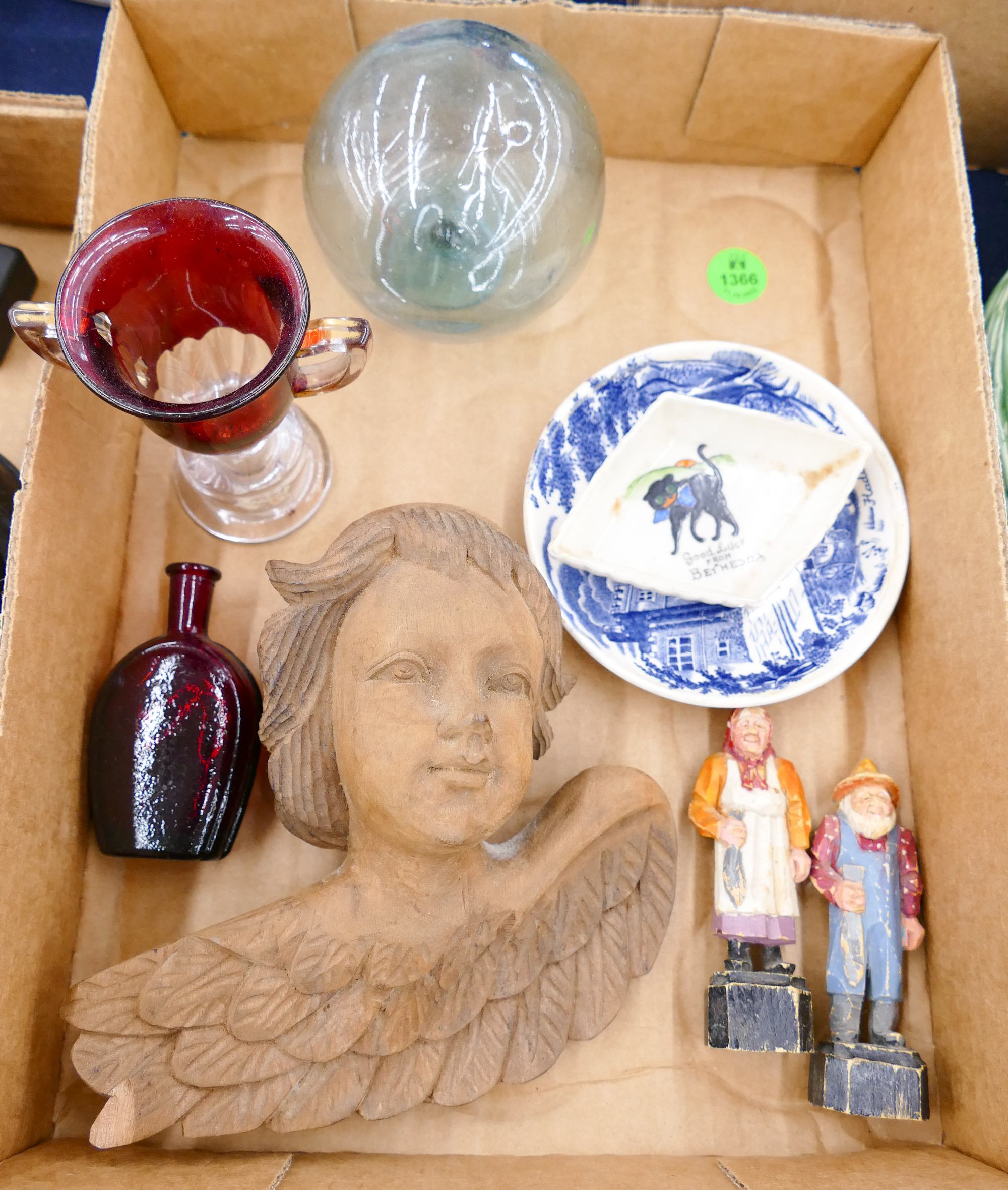 Box Antique Carving and Fish