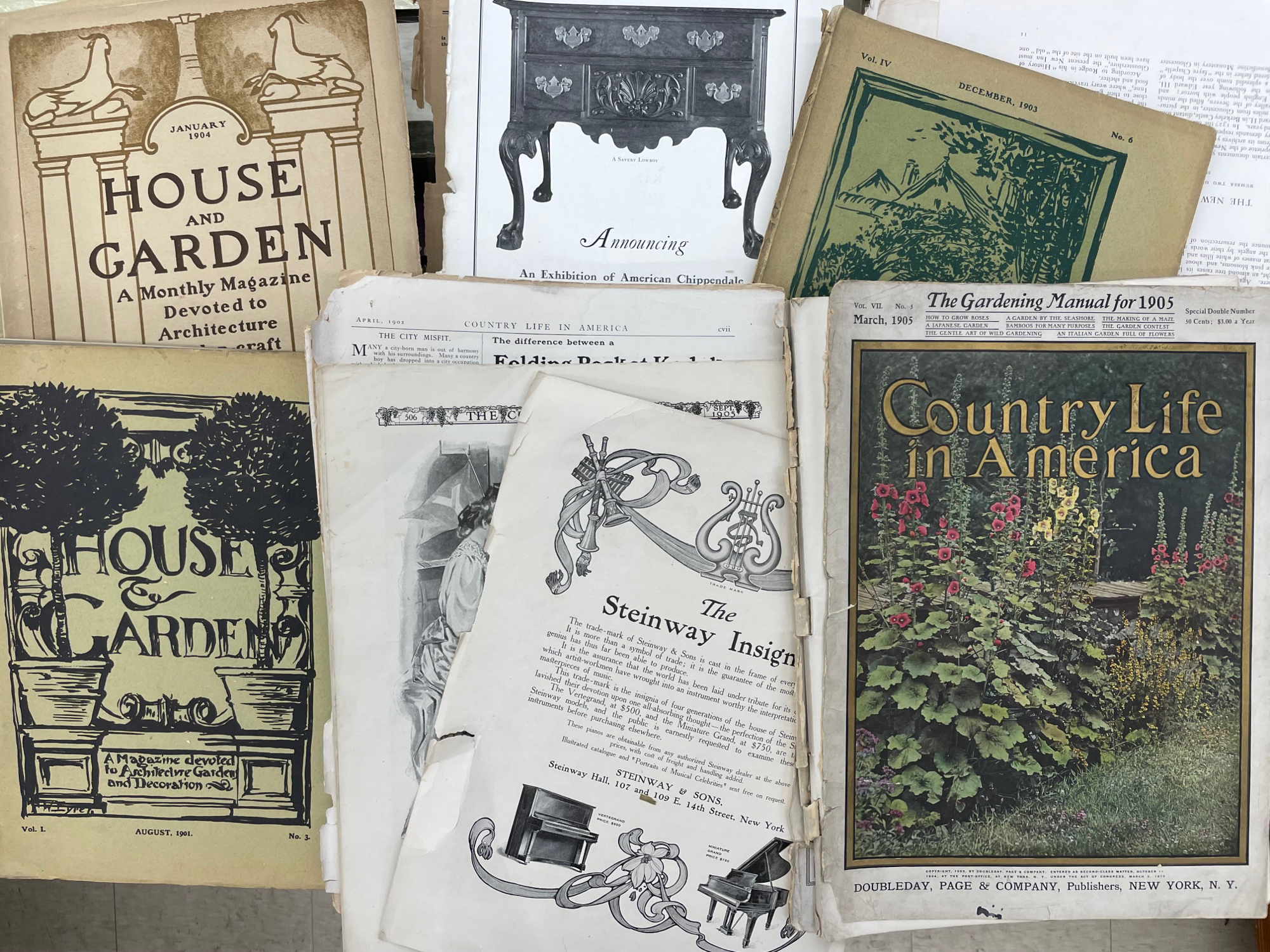 Box Antique Magazines- Home &