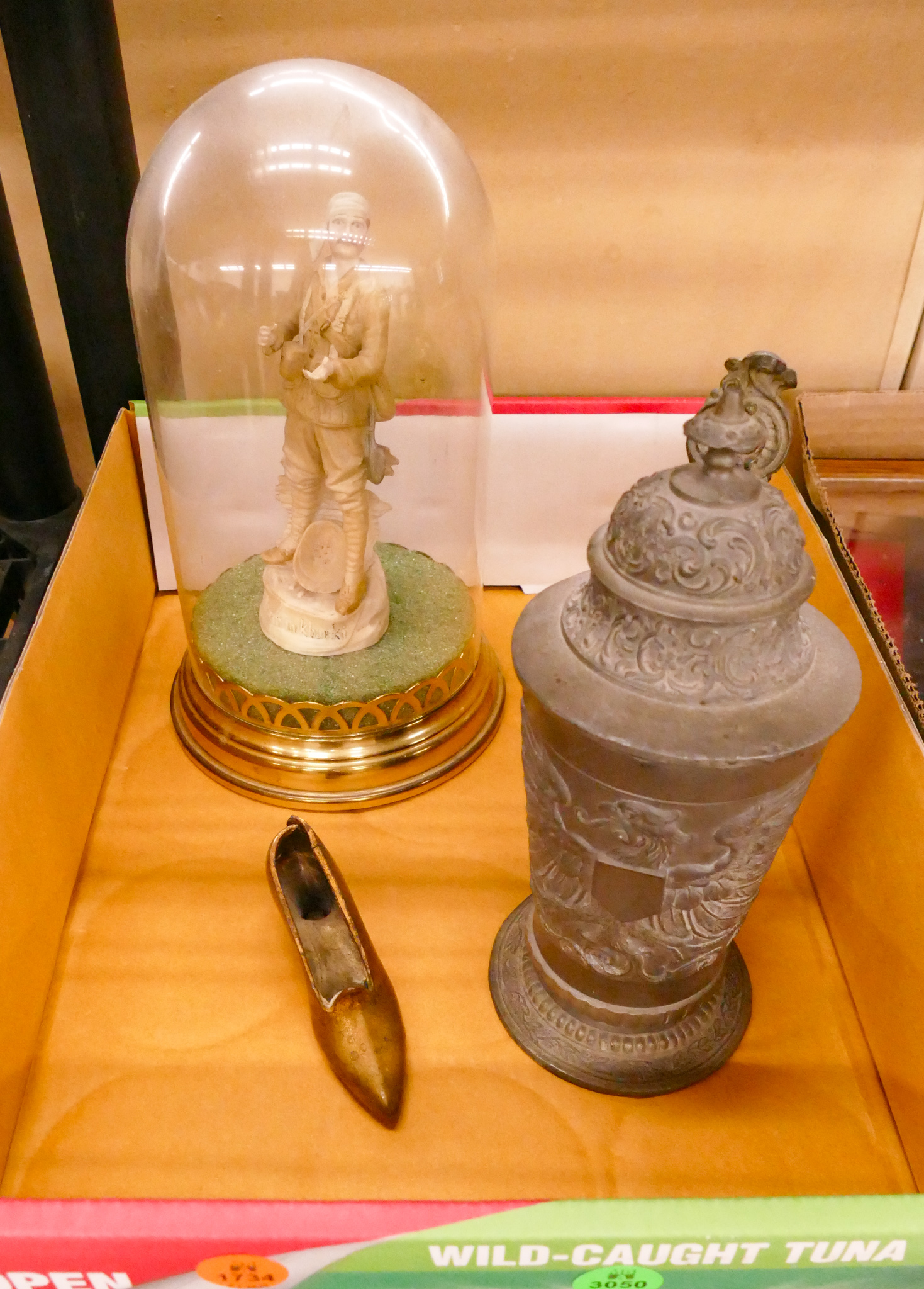 Box Antique Pewter Stein Etc