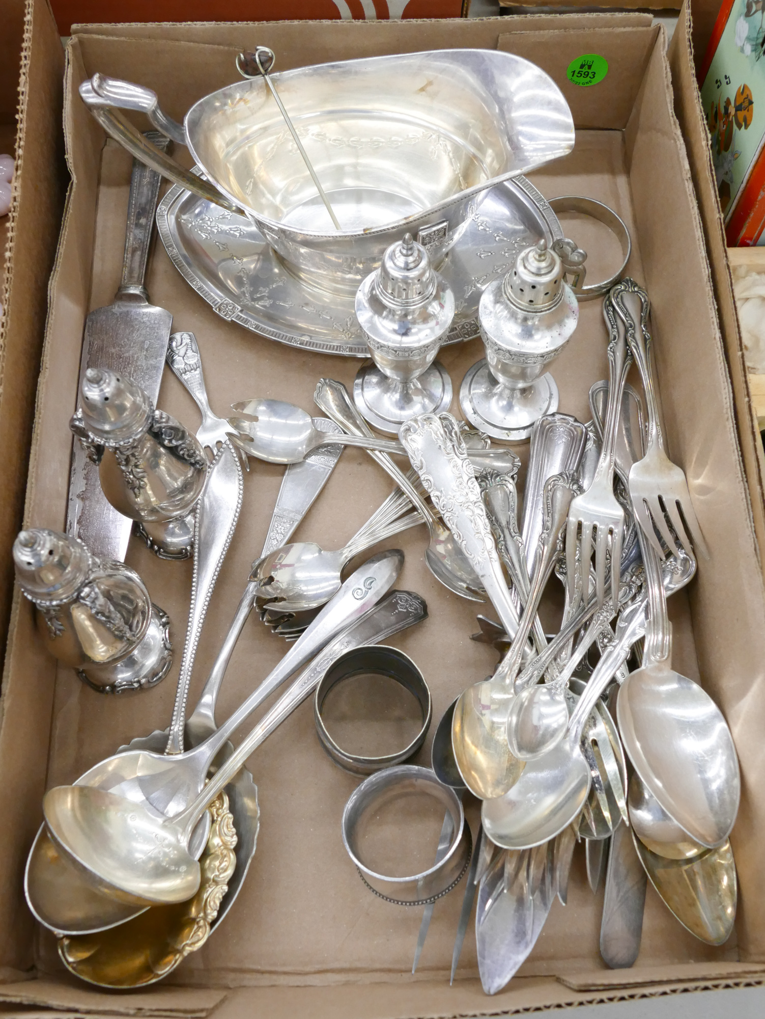 Box Antique Silverplate Flatware