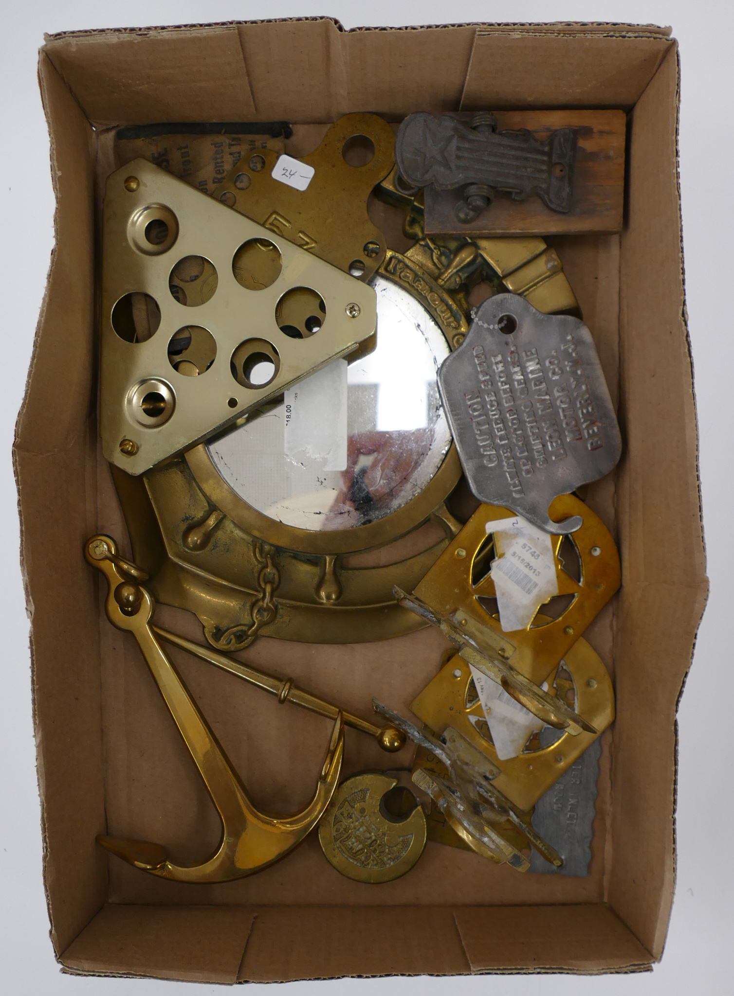 Box Brass Anchor Bookends Etc.