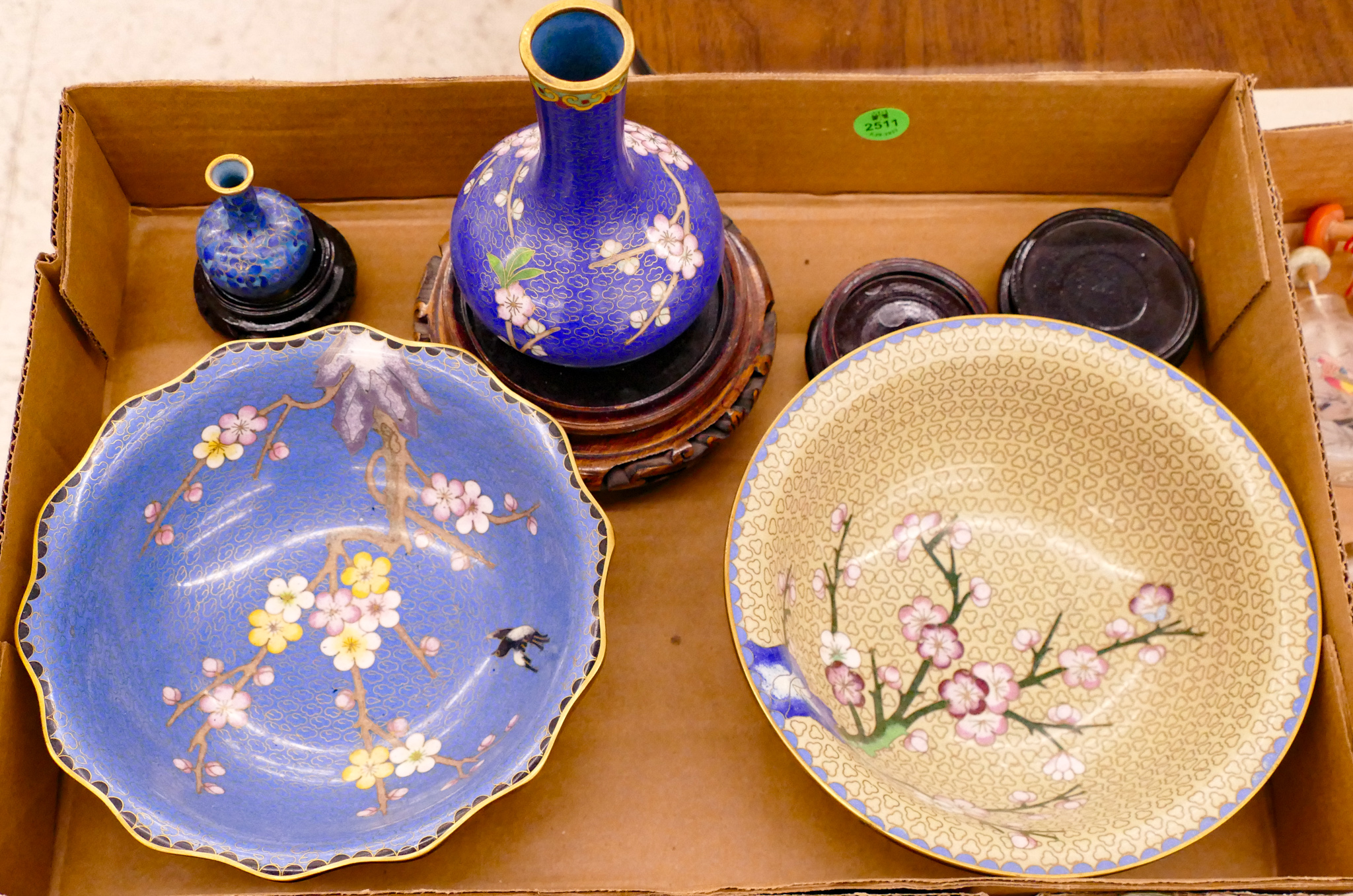 Box Chinese Cloisonne Bowls Etc
