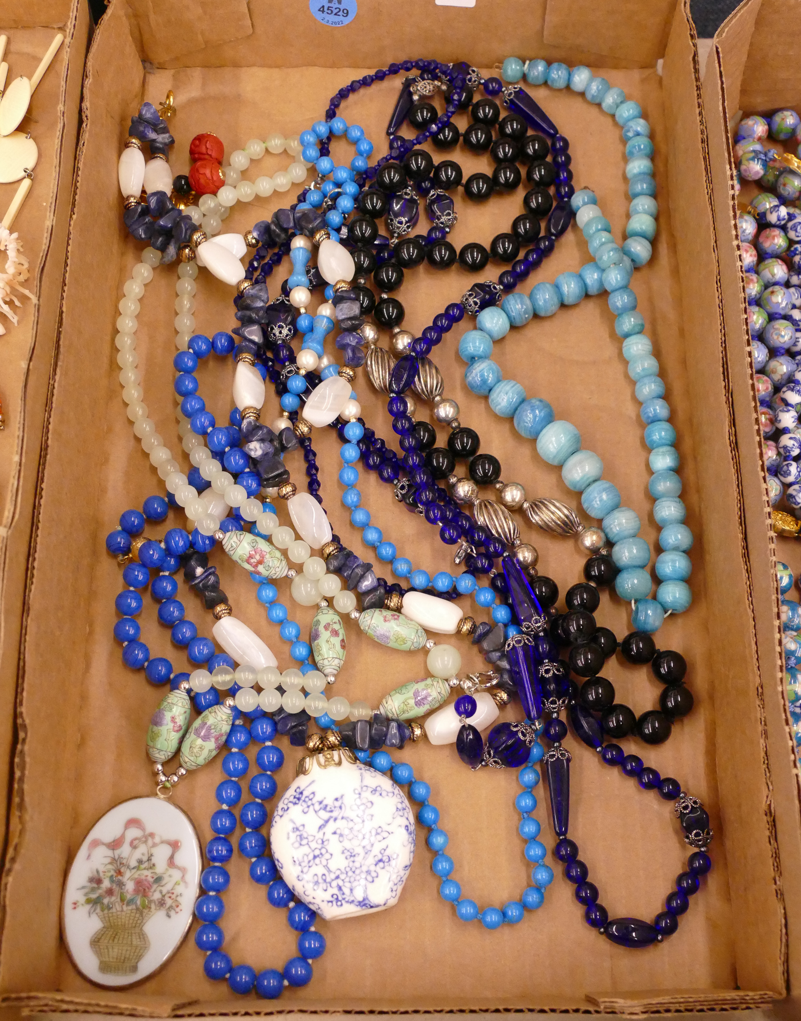 Box Cobalt Glass Beads Etc