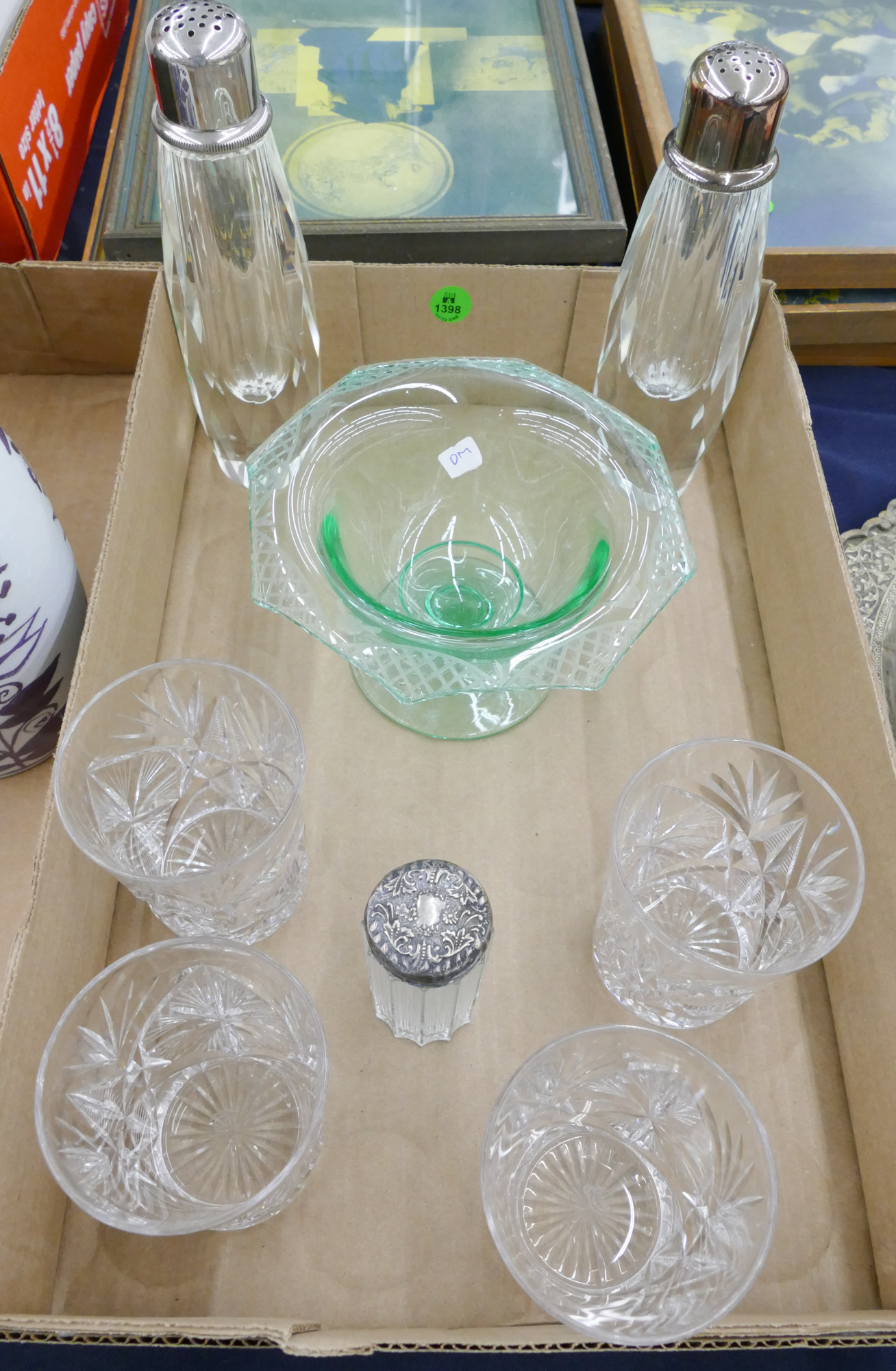 Box Cut Glass Old Fashioned Glasses