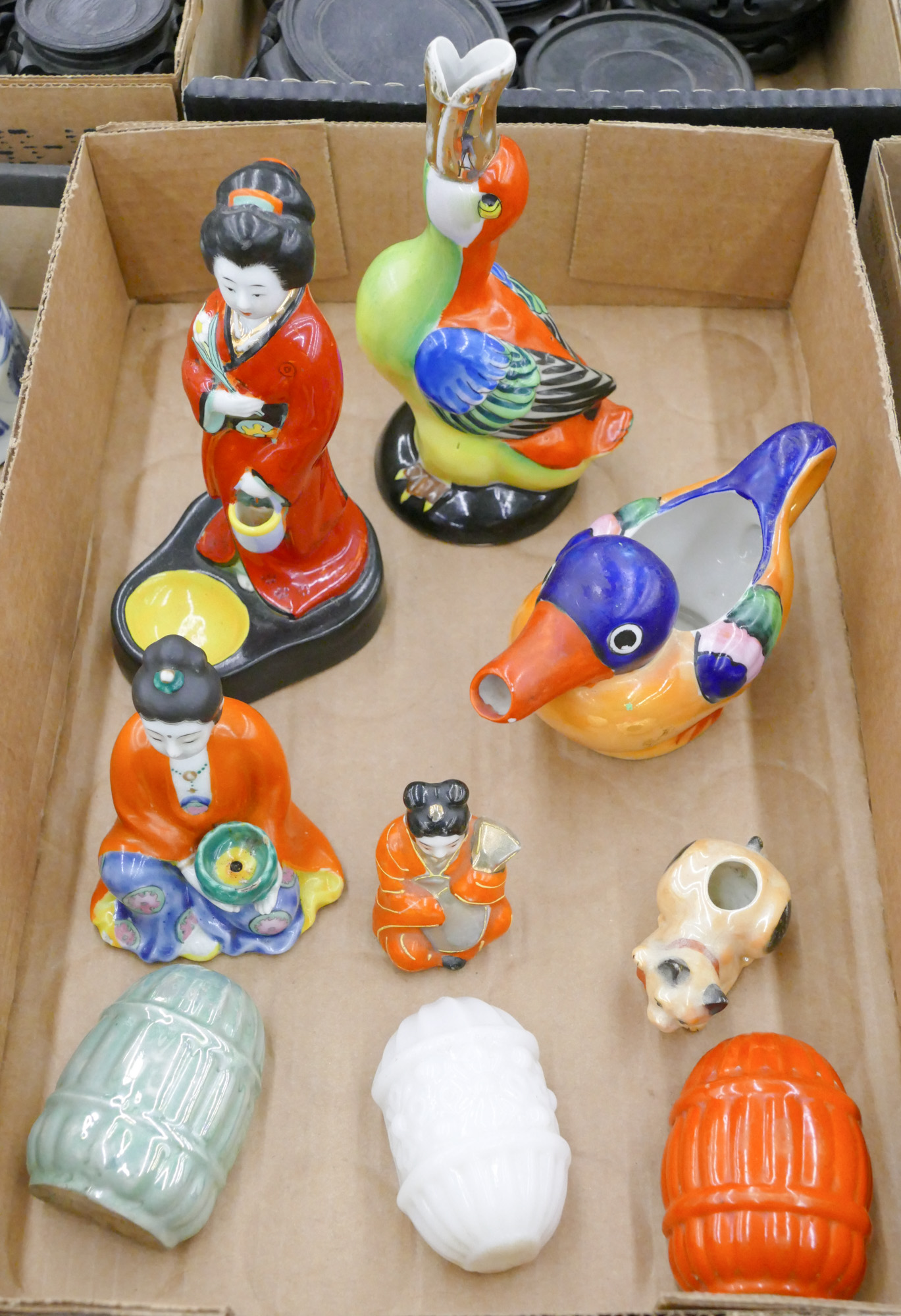 Box Deco Japanese Figures and Birds
