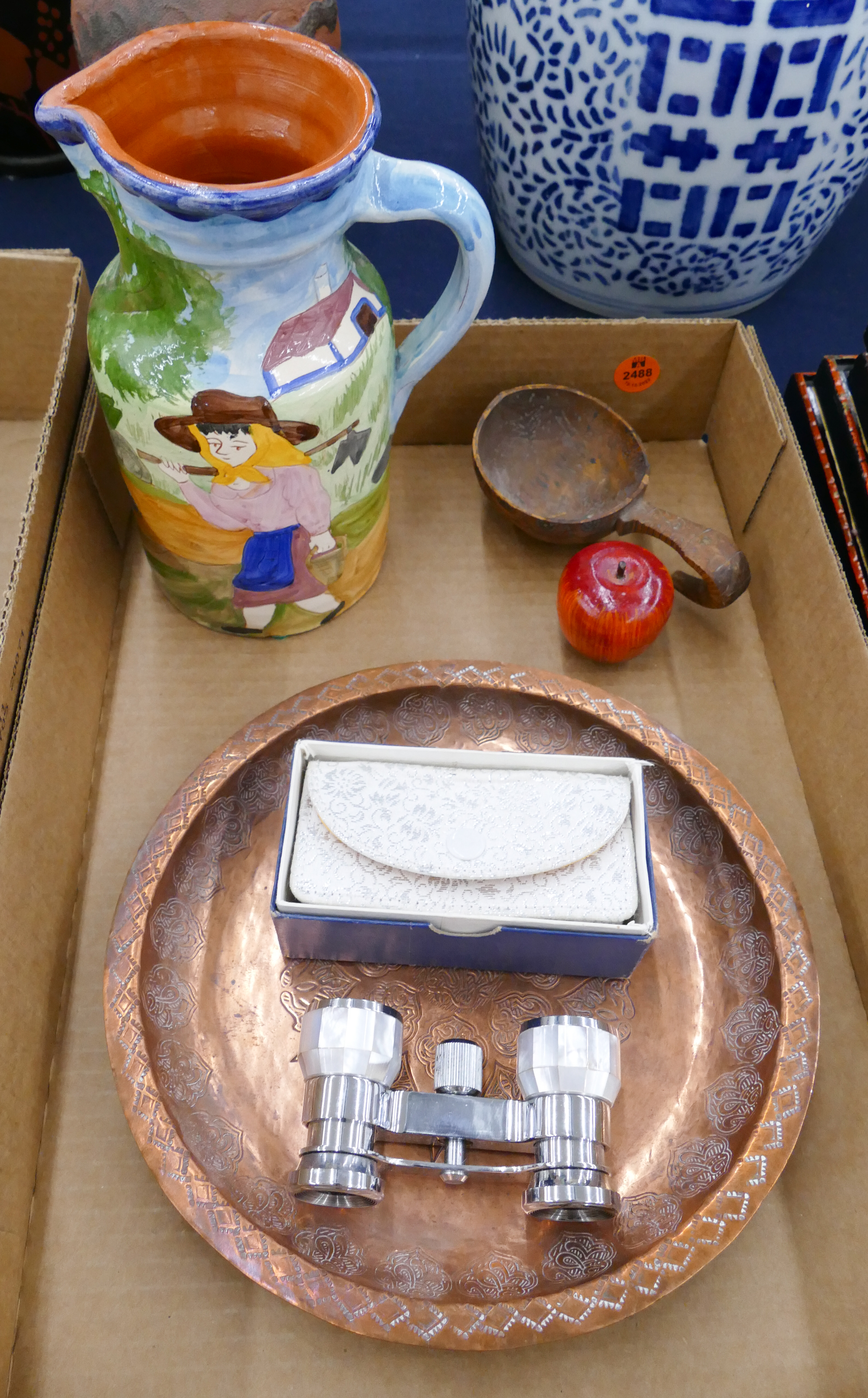 Box Ethnic Items and Opera Glasses