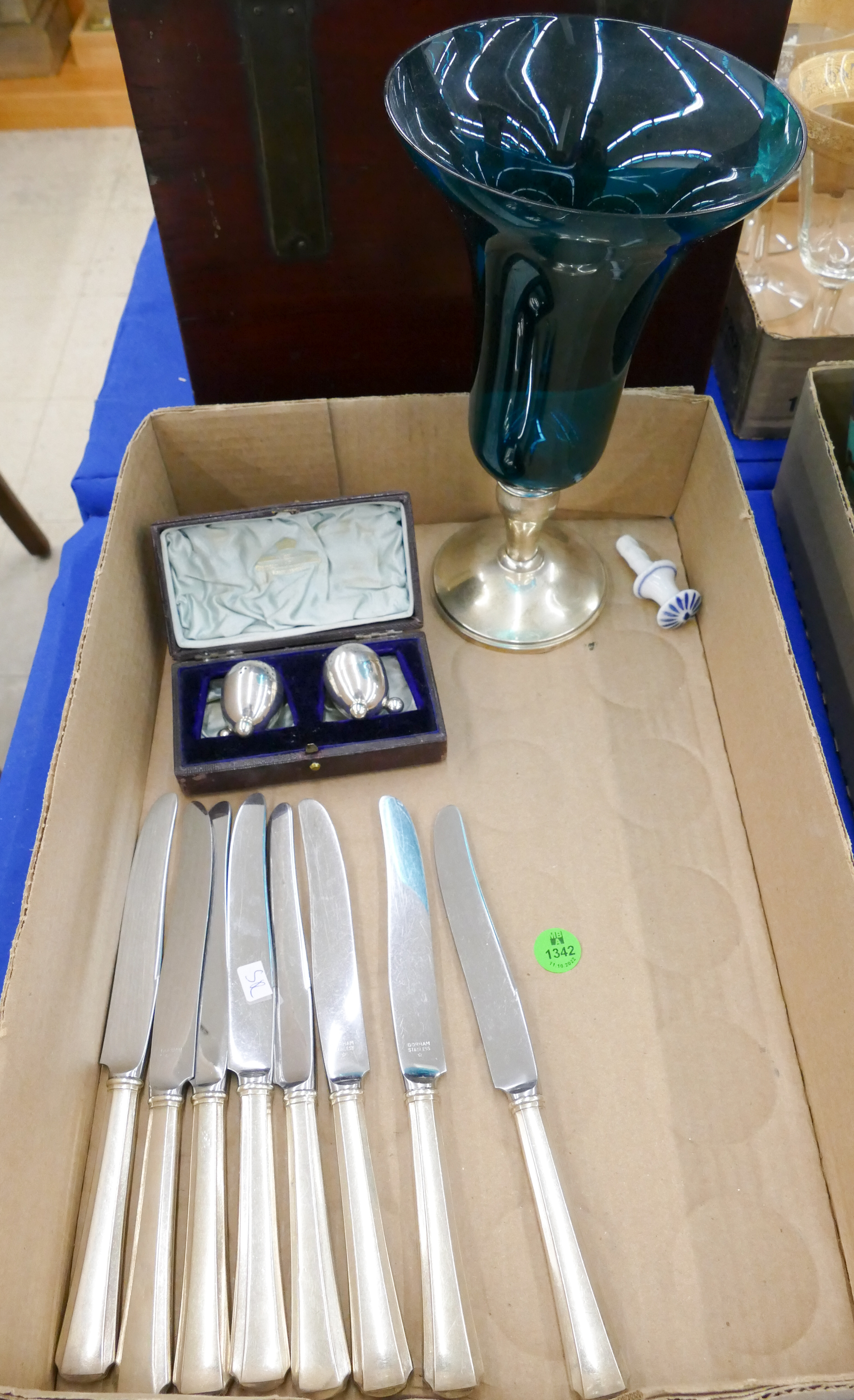Box Filled Sterling Knives Etc