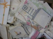 Box Full of Estate Linens;tabl