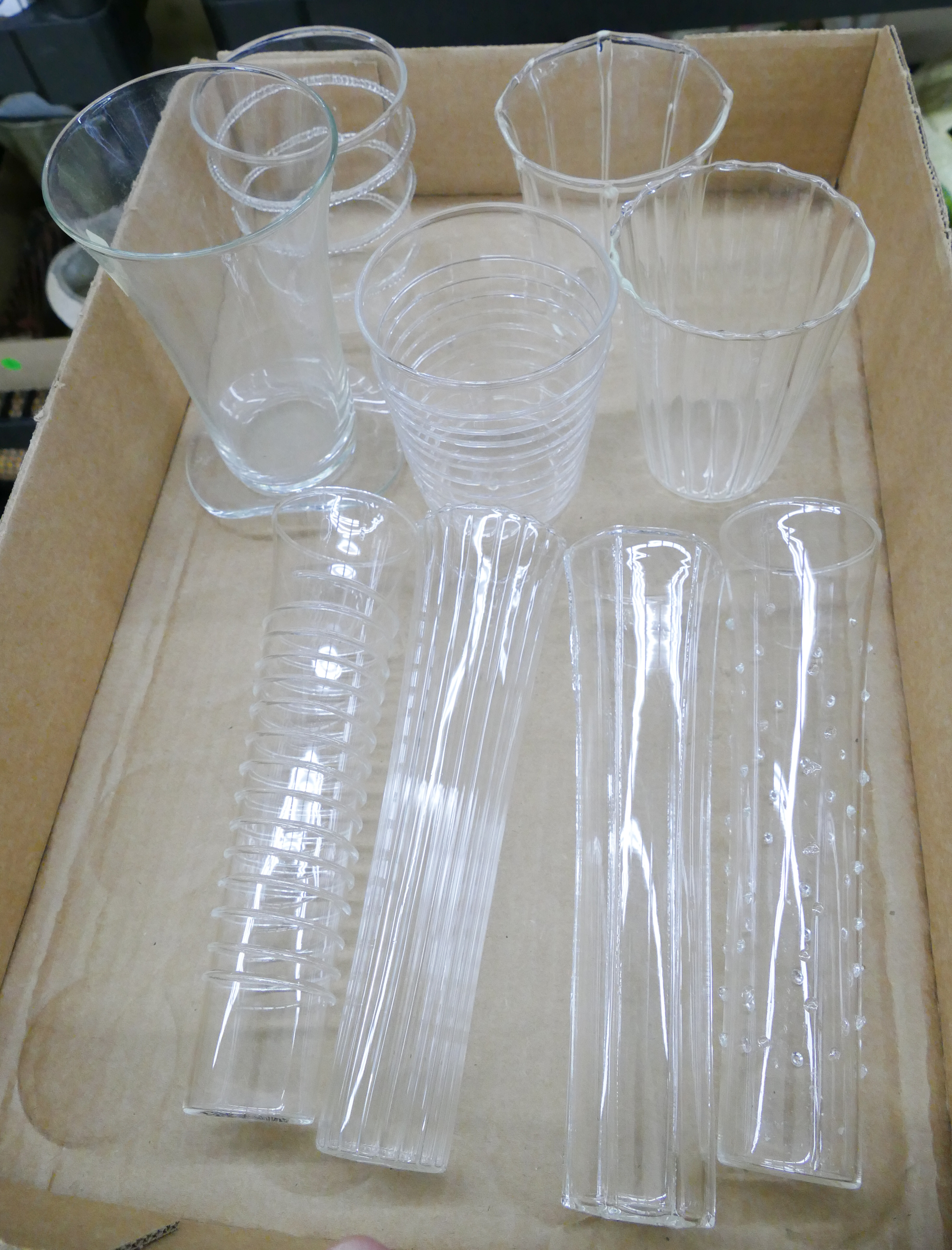 Box Hand Blown Glass Tumblers &
