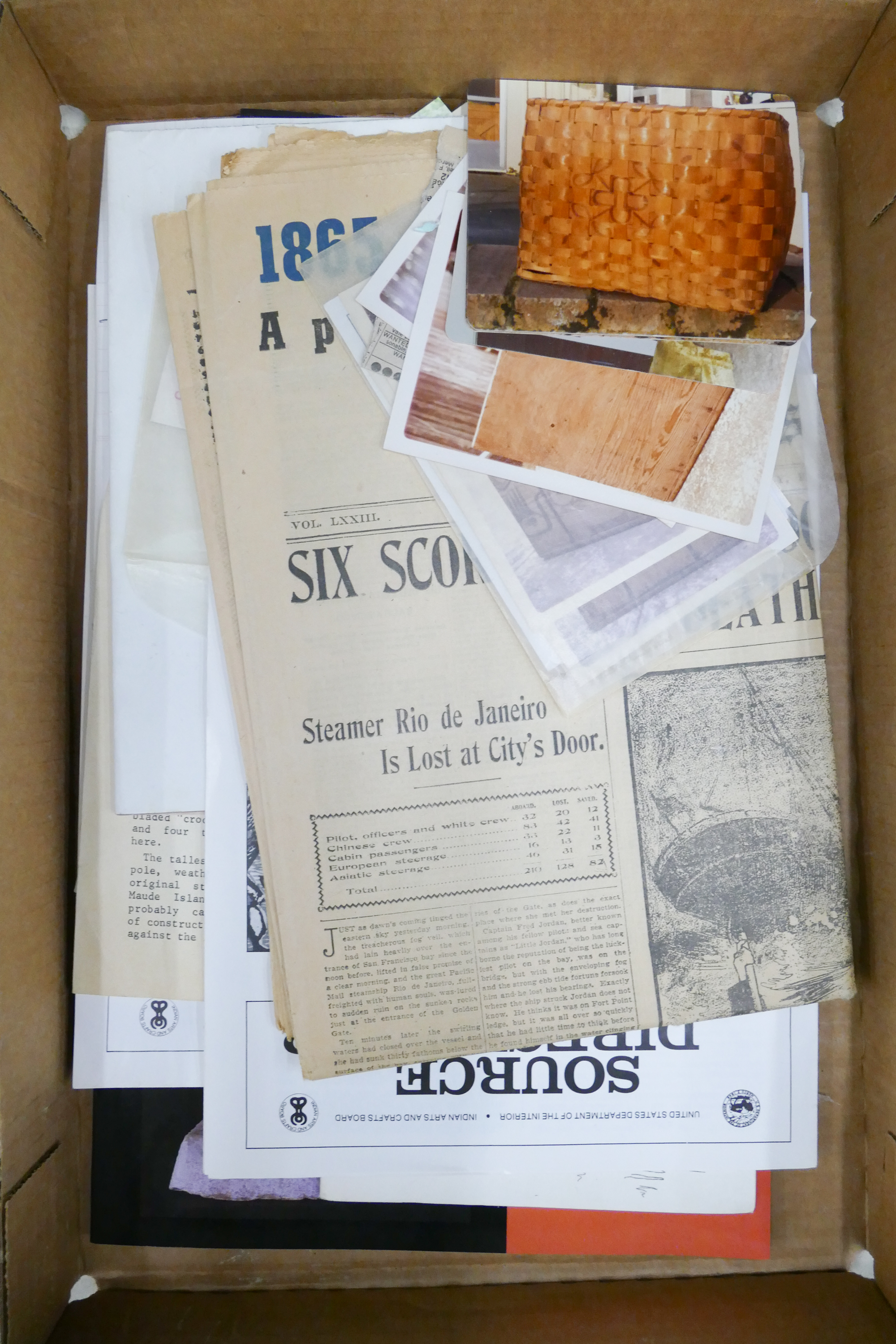 Box Indian Paper Ephemera