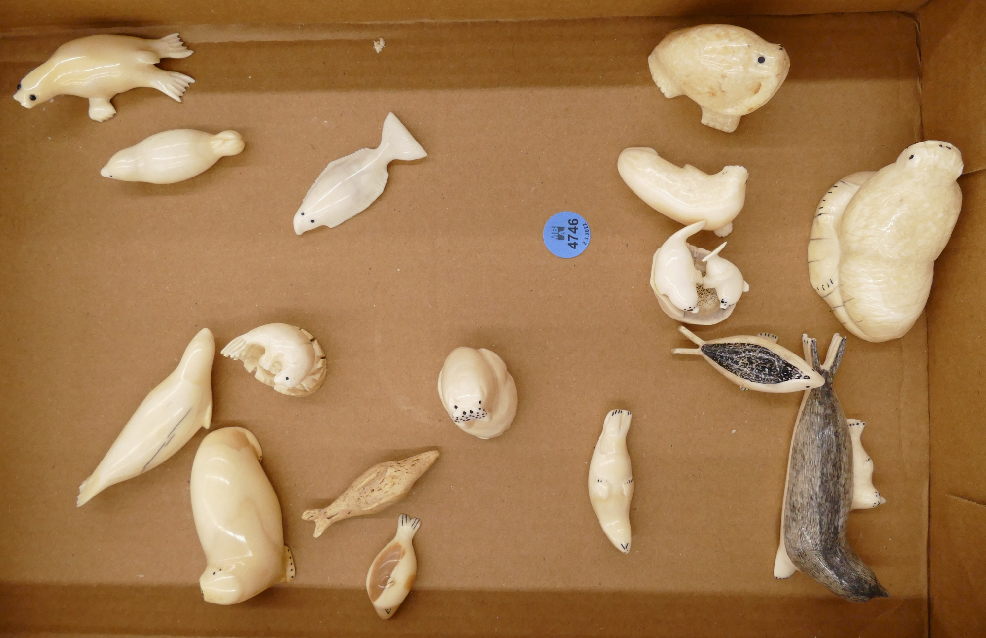 Box Inuit Scrimshawed Small Seal