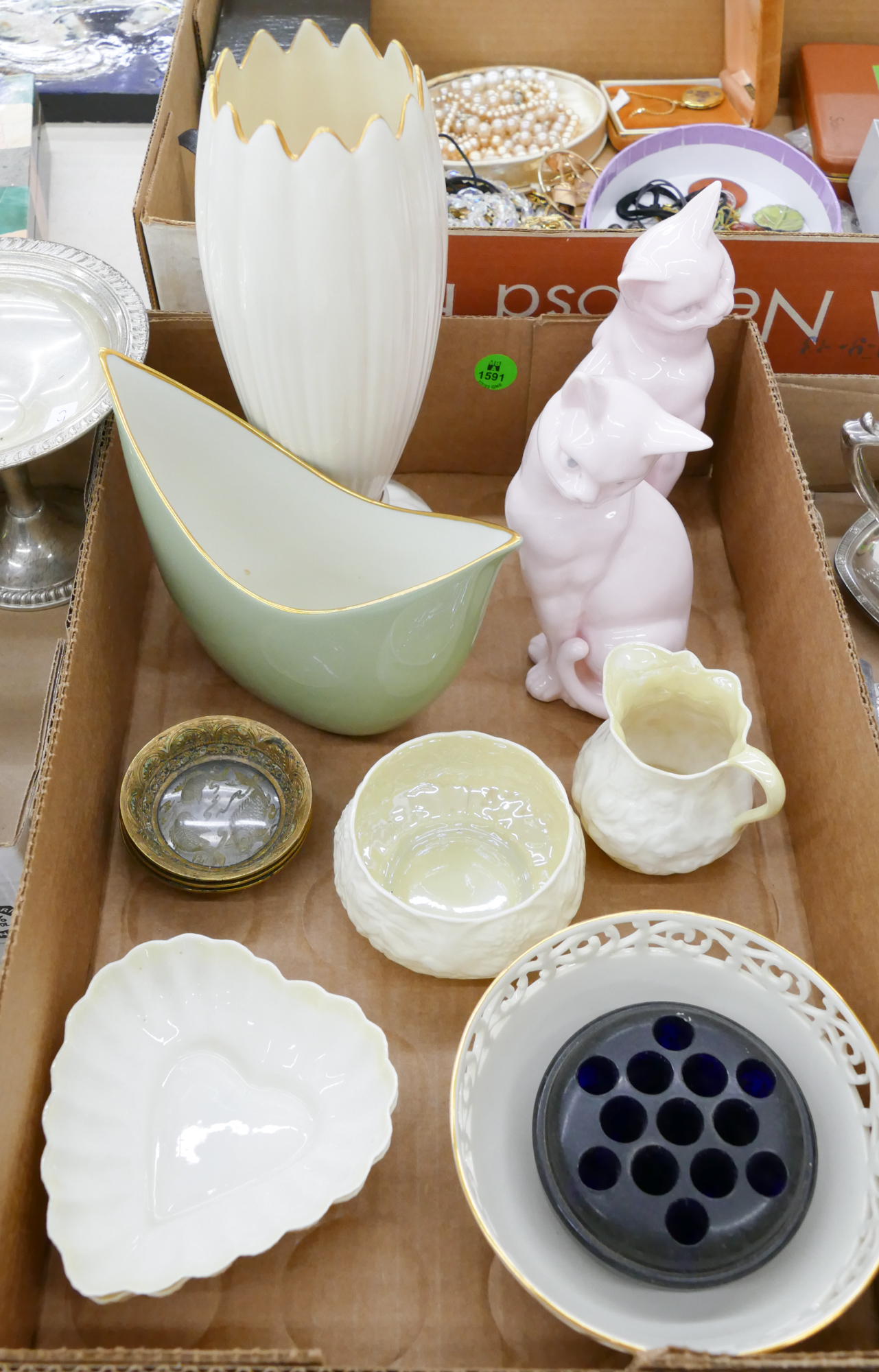 Box Lenox and Belleek China etc.