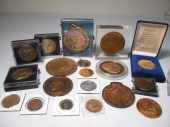 Box lot of assorted medals awa