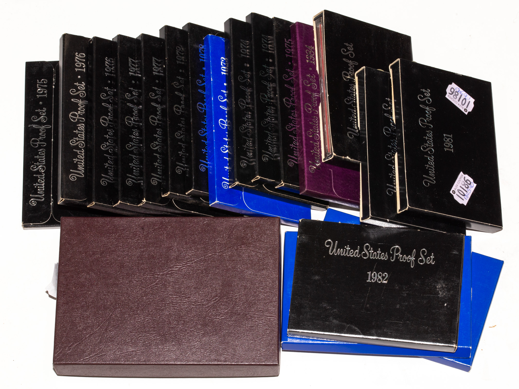 BOX OF 18 PROOF SETS & 1983