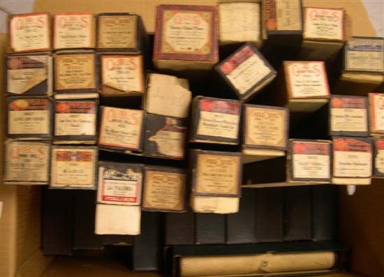 Box of 84 piano rolls  various