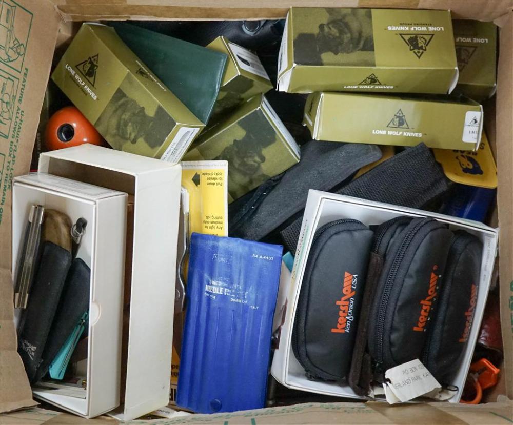 BOX OF ASSORTED KNIVES AND TOOLSBox